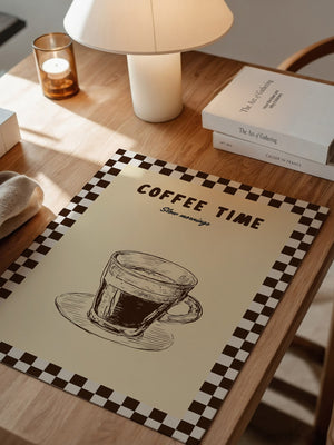 Kaffeetasse Zeichnung Retro-Stil