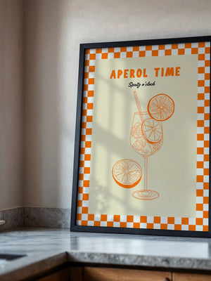Aperol Spritz Illustration Retro