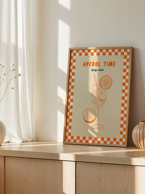 Aperol Spritz Illustration Retro