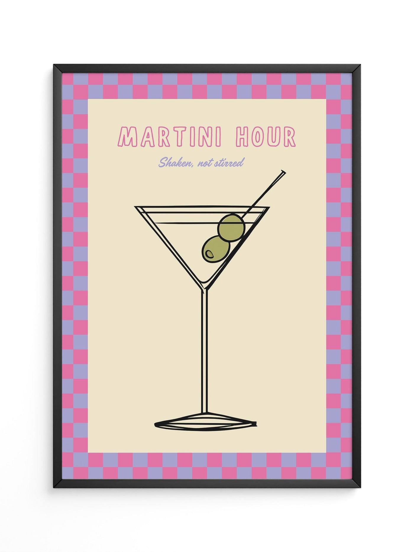 Martiniglas Grafik retro