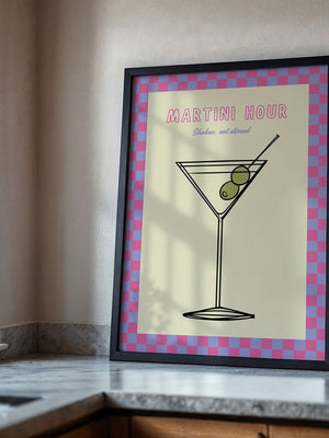Martiniglas Grafik retro