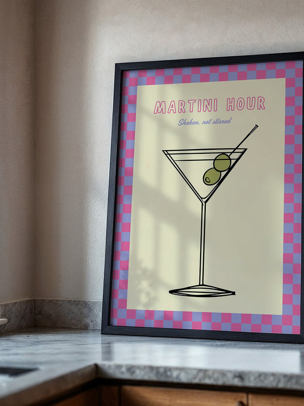 Martiniglas Grafik retro