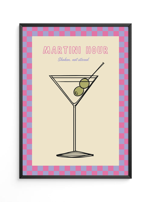 Martiniglas Grafik retro