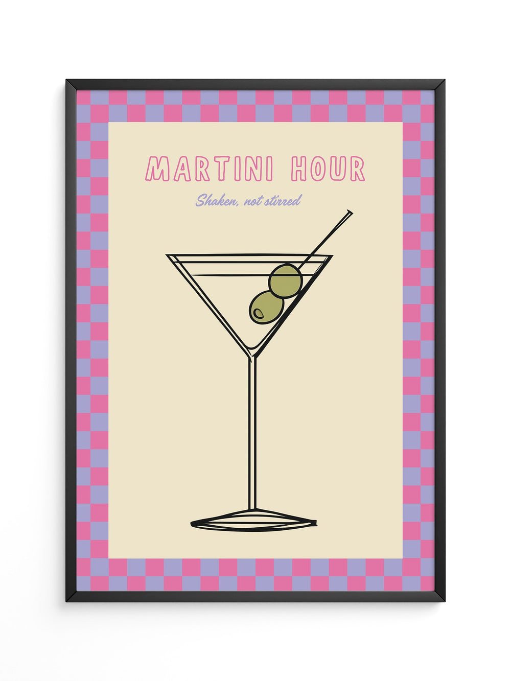 Martiniglas Grafik retro