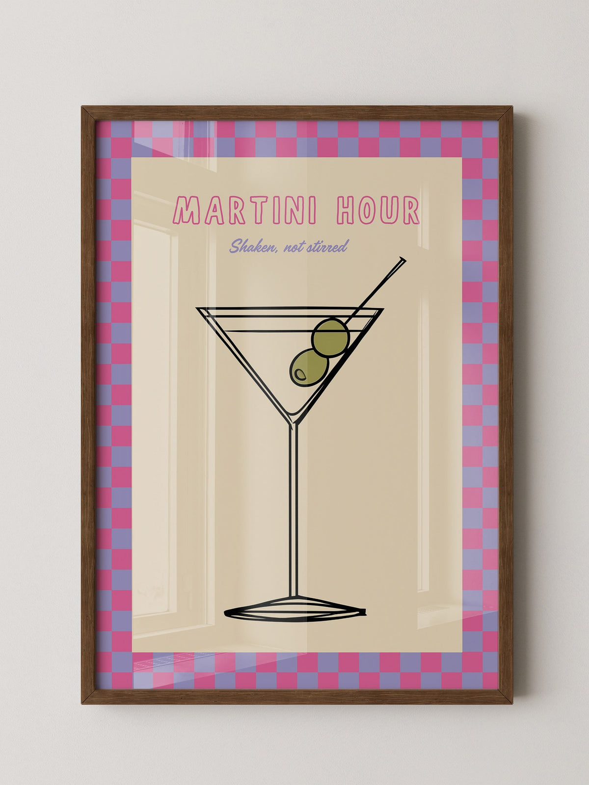 Martiniglas Grafik retro