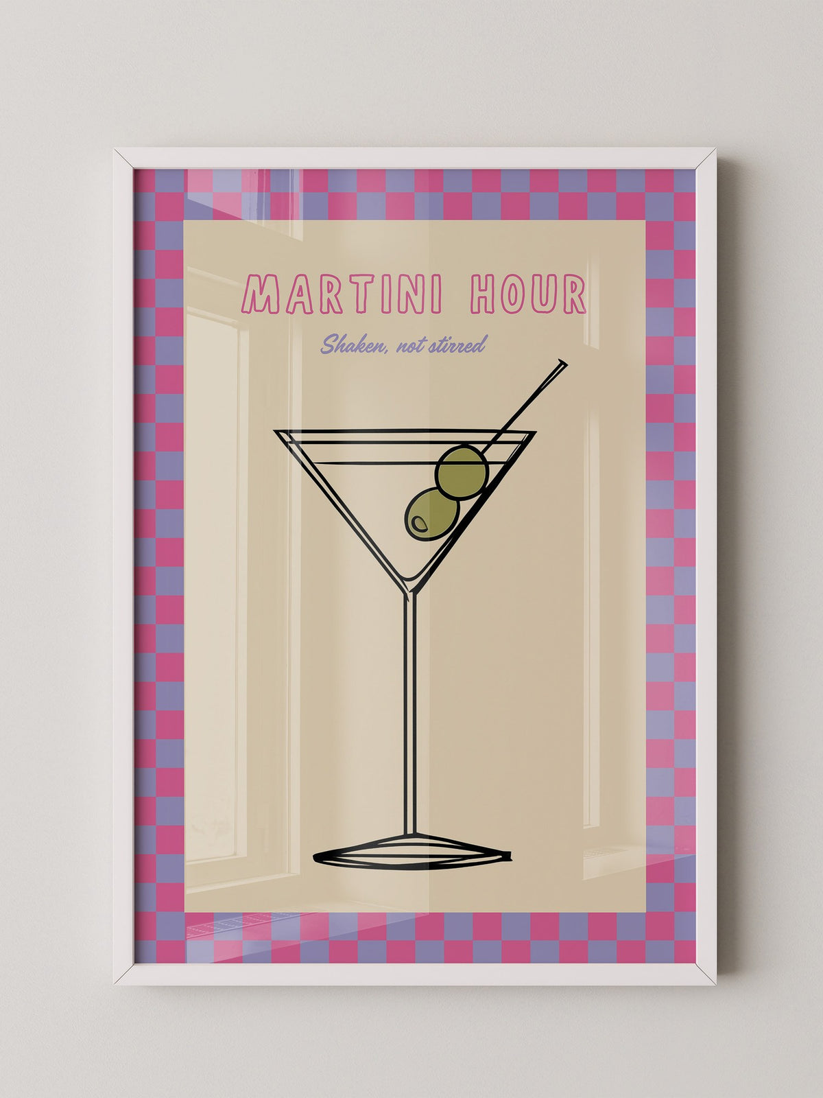 Martiniglas Grafik retro