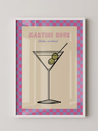 Martiniglas Grafik retro