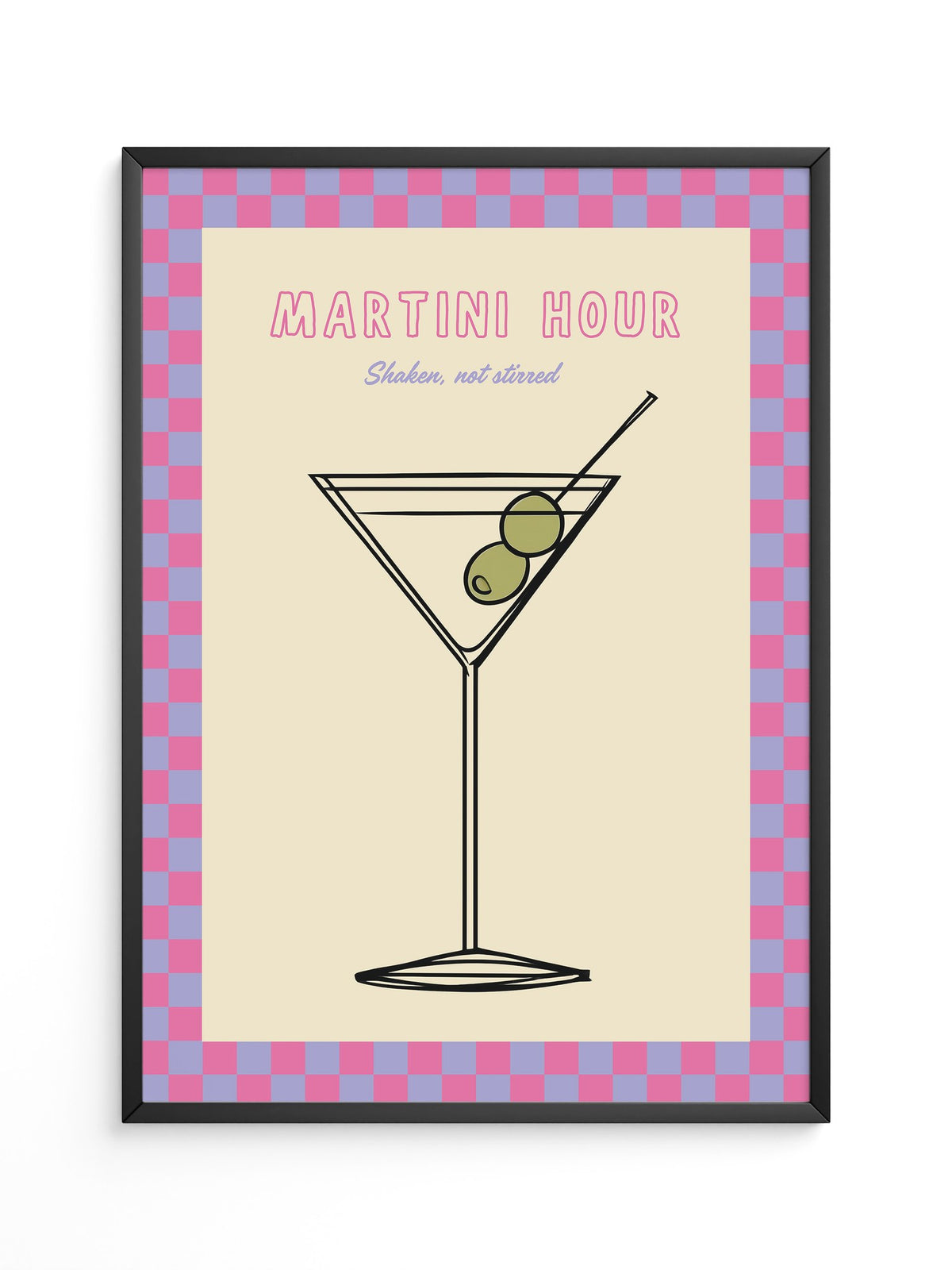 Martiniglas Grafik retro