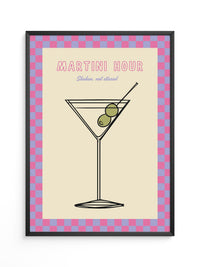 Martiniglas Grafik retro
