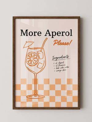 Aperol Cocktail Zeichnung Orange