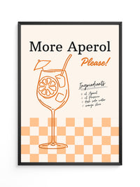 Aperol Cocktail Zeichnung Orange
