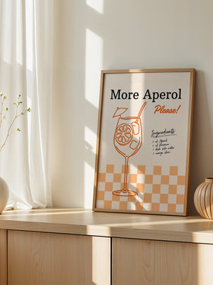 Aperol Cocktail Zeichnung Orange