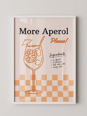 Aperol Cocktail Zeichnung Orange