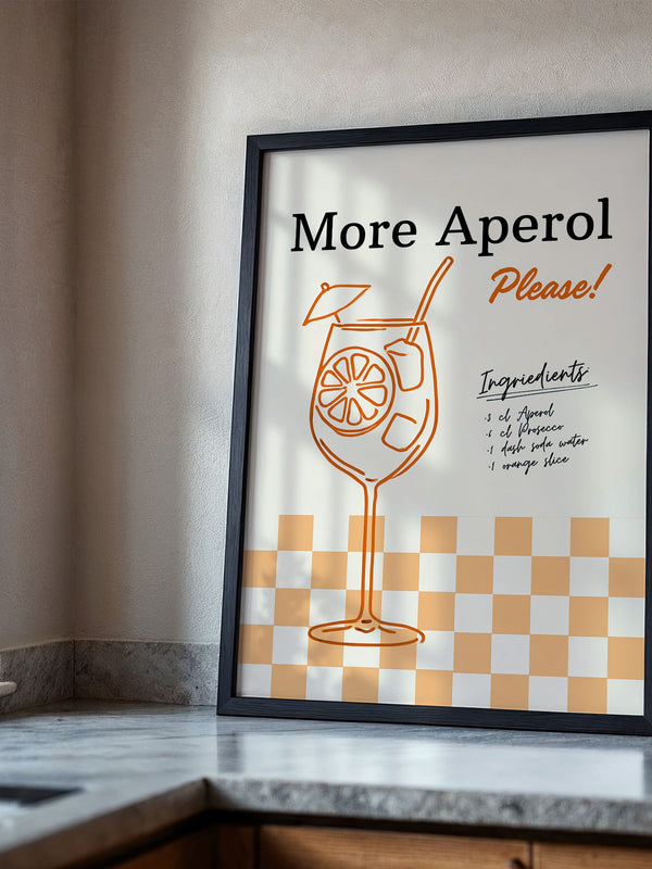 Aperol Cocktail Zeichnung Orange