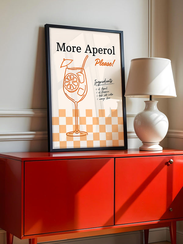 Aperol Cocktail Zeichnung Orange