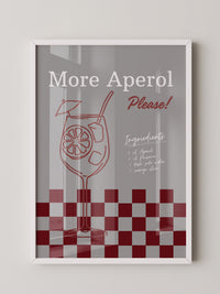 Aperol Drink rot-weiß Minimalismus