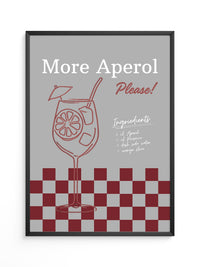 Aperol Drink rot-weiß Minimalismus