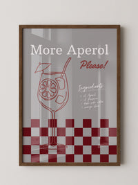 Aperol Drink rot-weiß Minimalismus