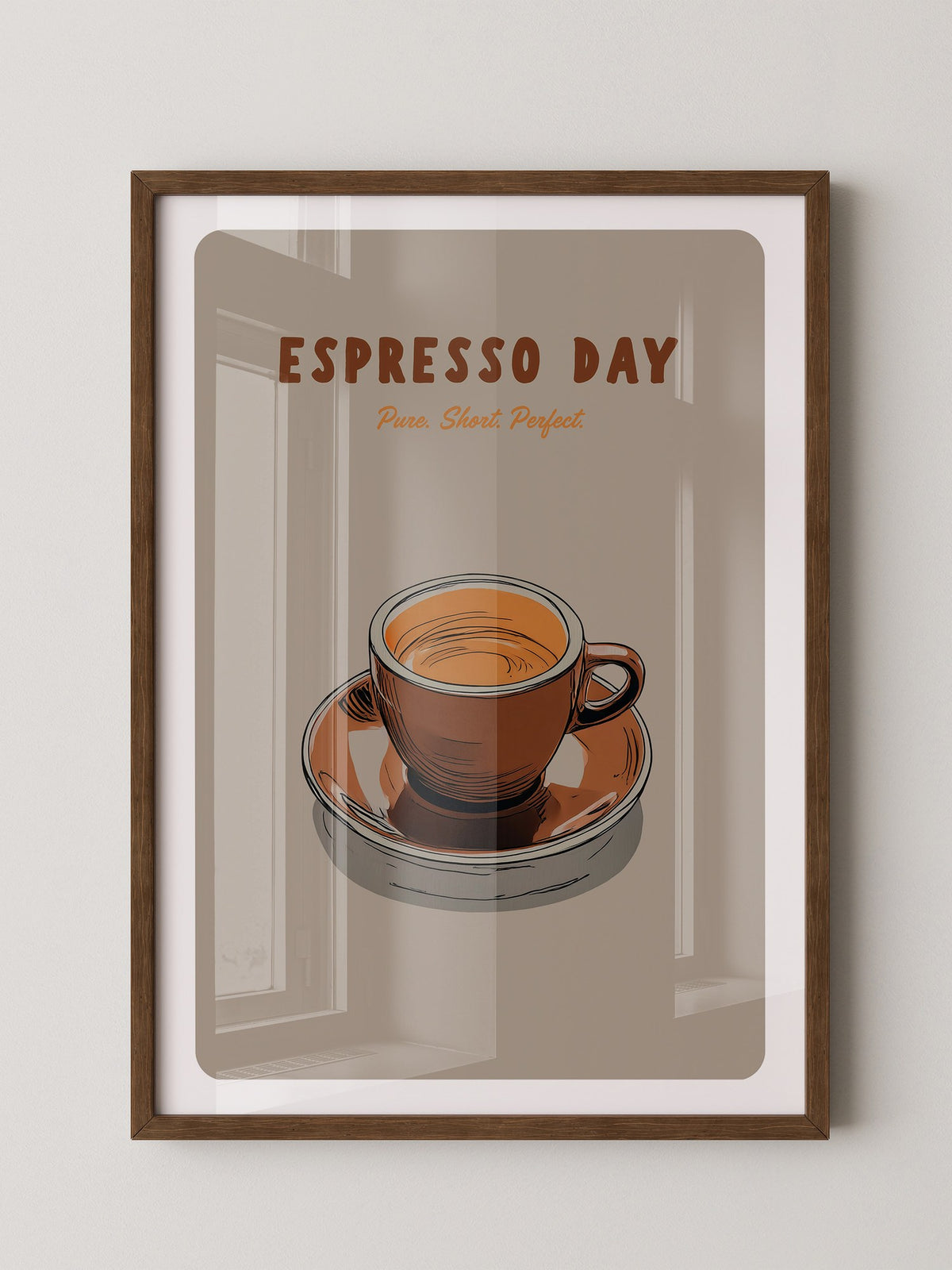 Espressotasse Retro Braun
