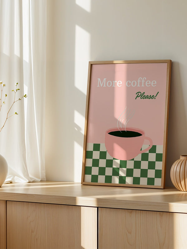 Kaffeetasse Rosa Schachbrett