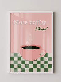 Kaffeetasse Rosa Schachbrett