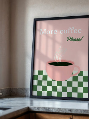 Kaffeetasse Rosa Schachbrett