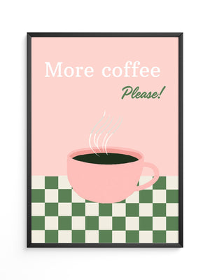 Kaffeetasse Rosa Schachbrett