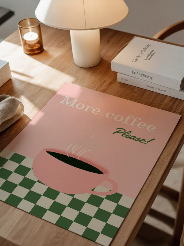 Kaffeetasse Rosa Schachbrett