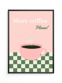 Kaffeetasse Rosa Schachbrett