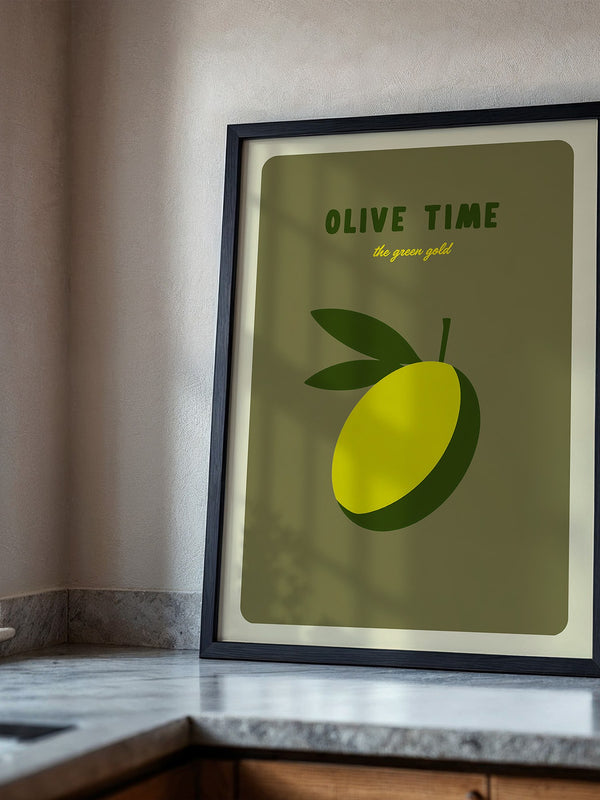 Olive Minimalistisch Retro