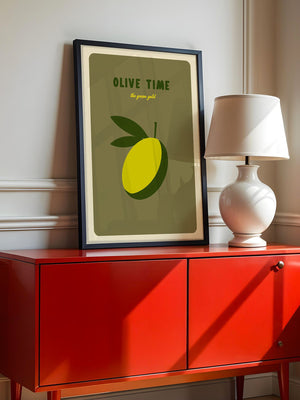 Olive Minimalistisch Retro