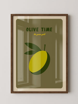 Olive Minimalistisch Retro