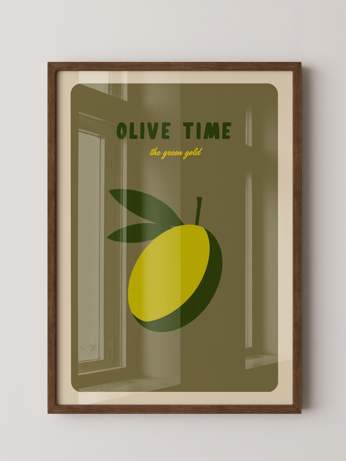 Olive Minimalistisch Retro