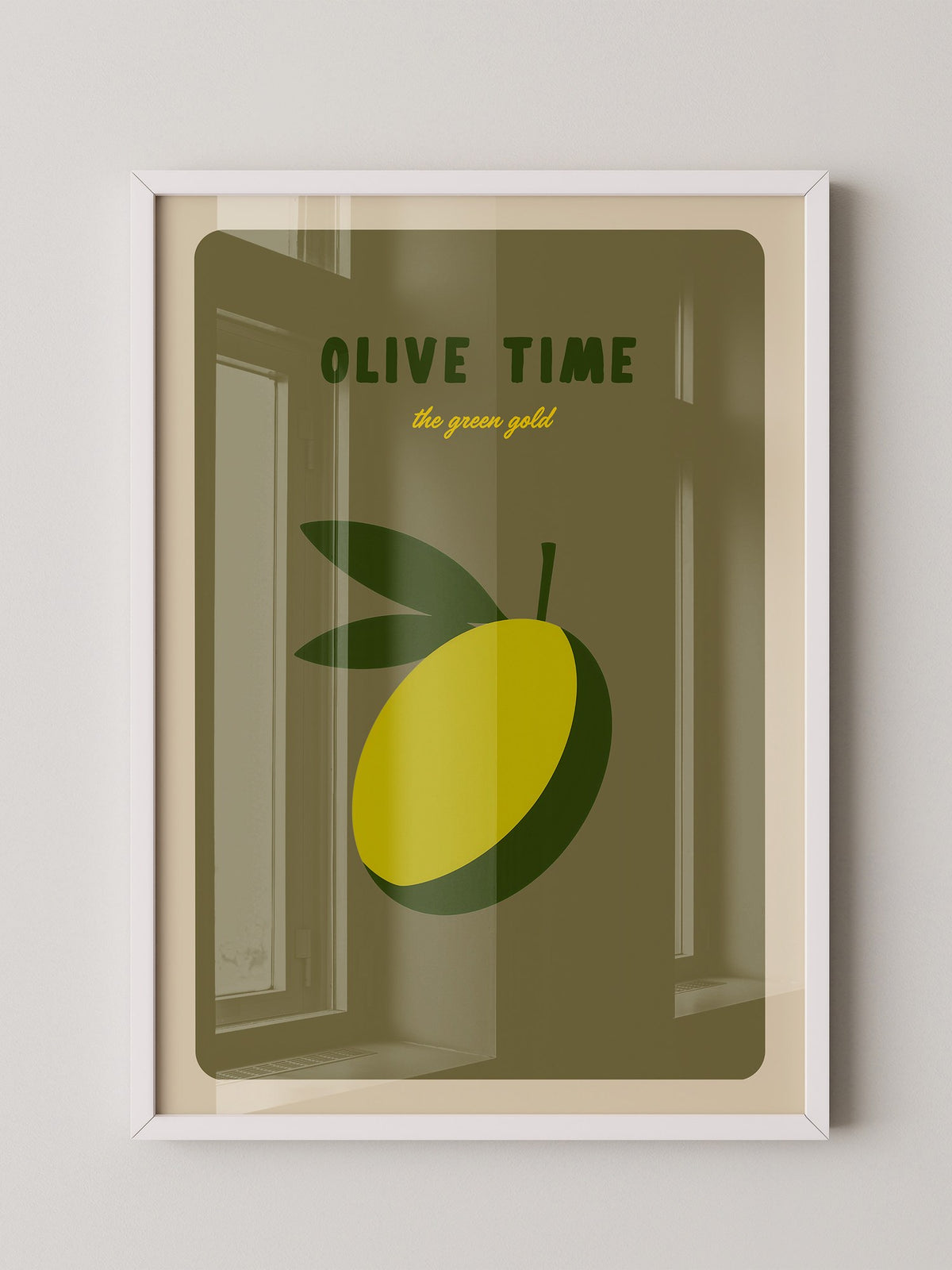Olive Minimalistisch Retro