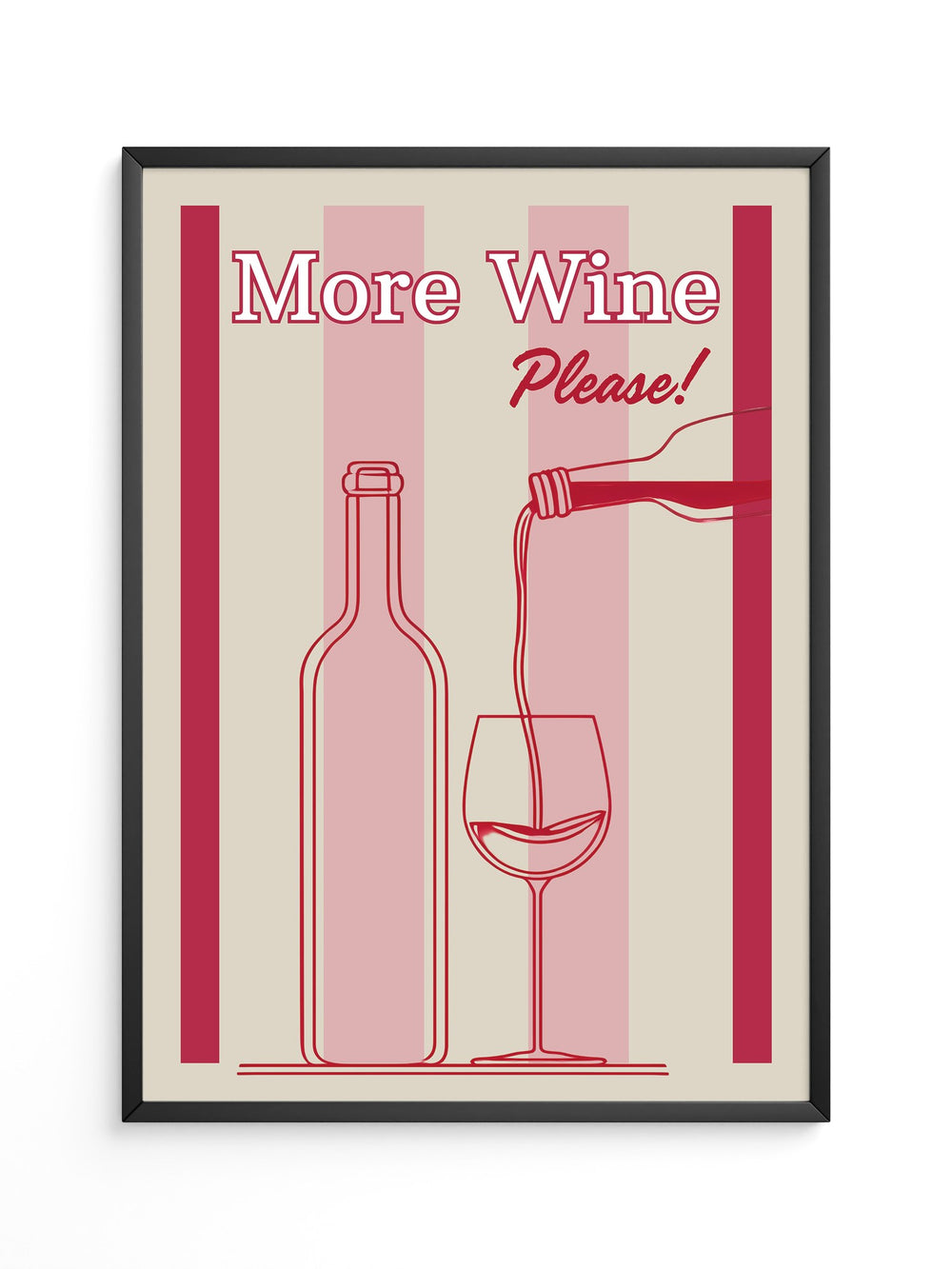 Weinflasche Glasskizze Rot