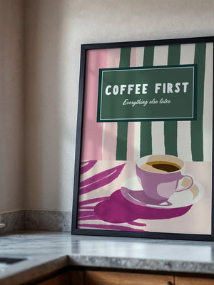 Kaffeetasse Retro Pastell