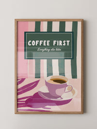 Kaffeetasse Retro Pastell