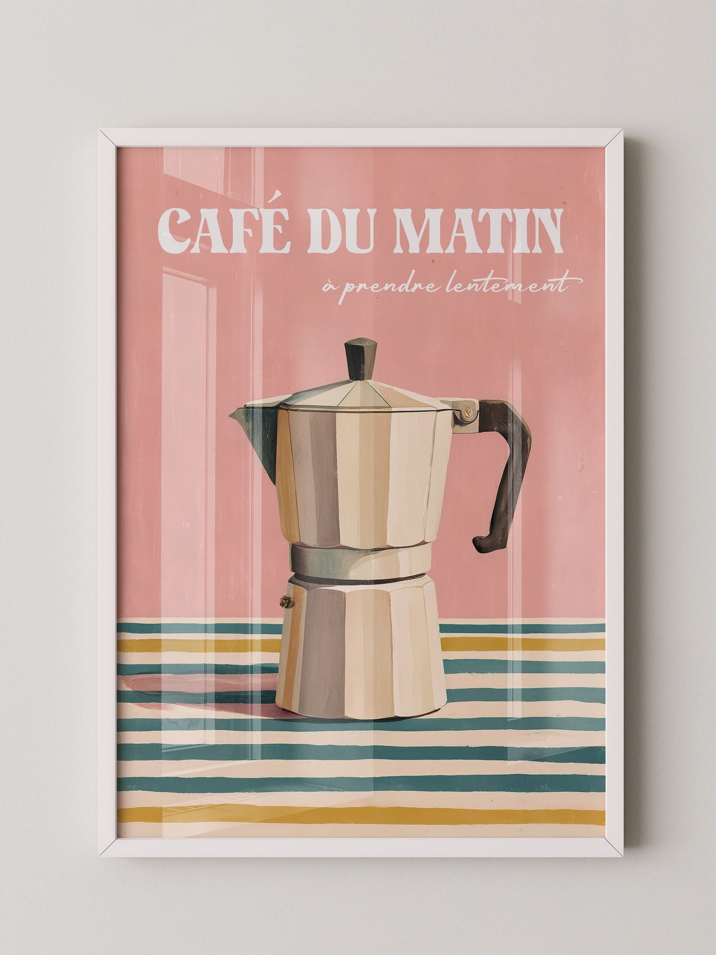 Kaffeekanne Streifen Pastell