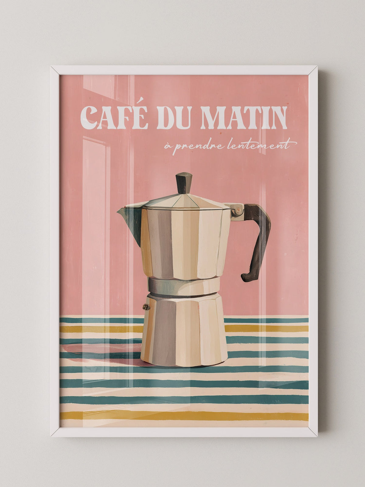 Kaffeekanne Streifen Pastell