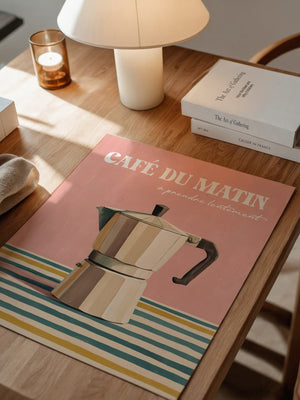 Kaffeekanne Streifen Pastell