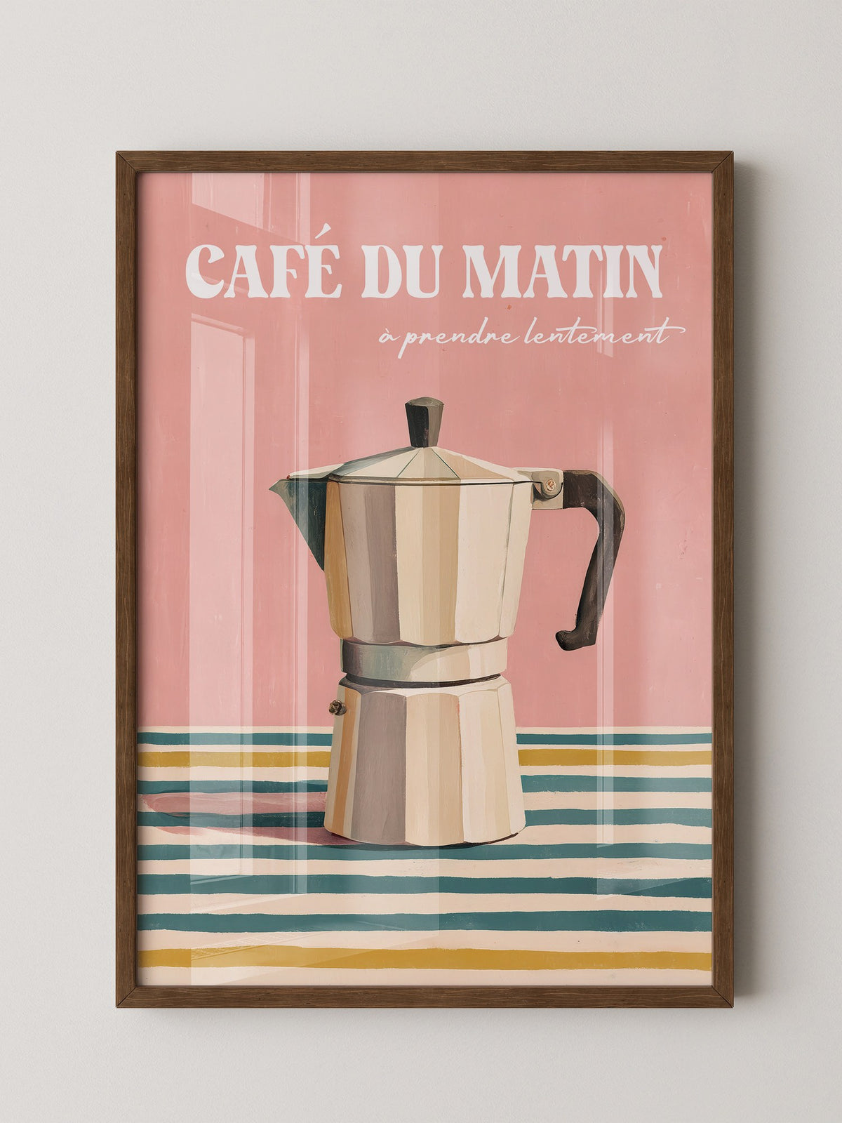 Kaffeekanne Streifen Pastell