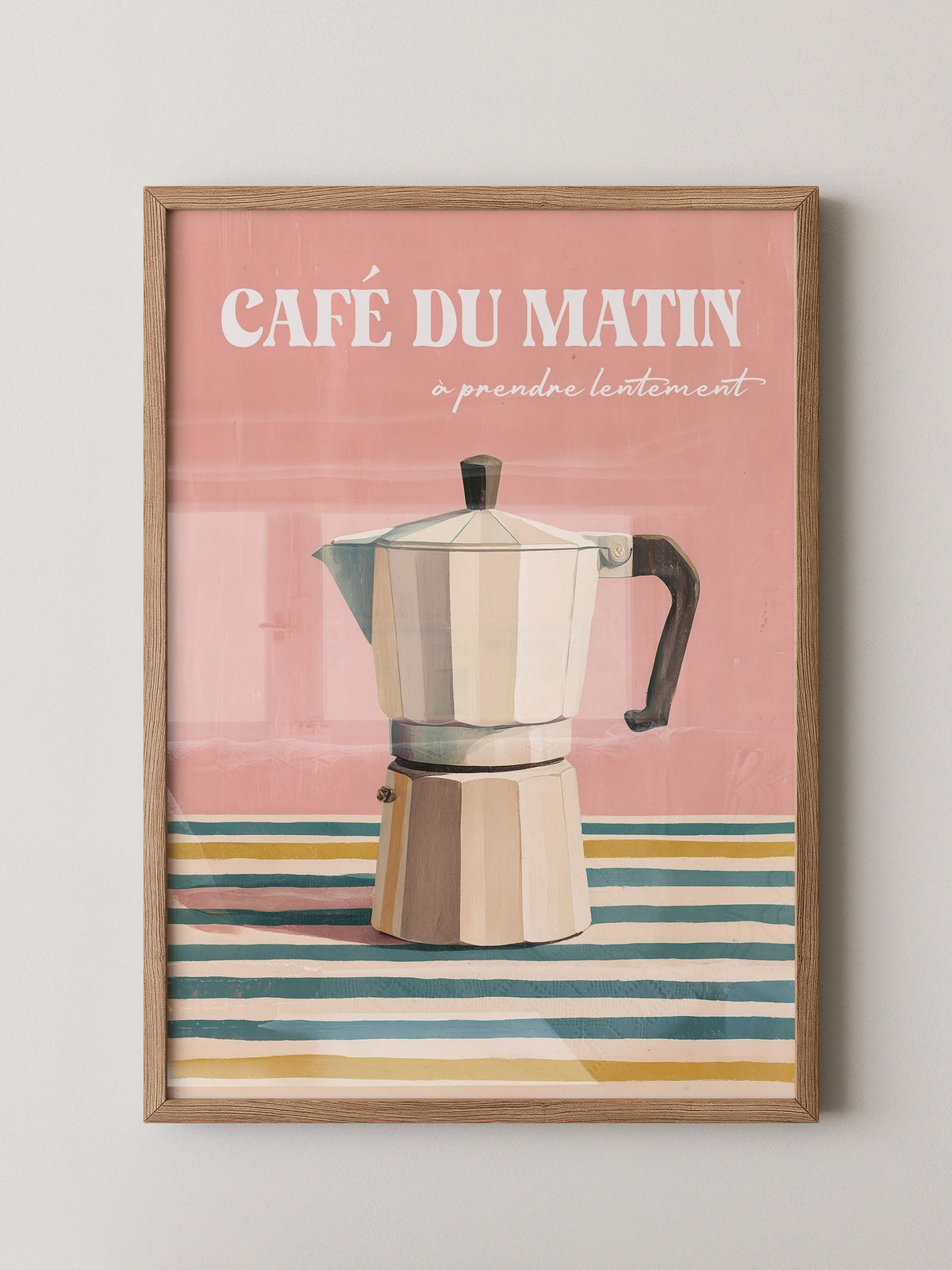 Kaffeekanne Streifen Pastell