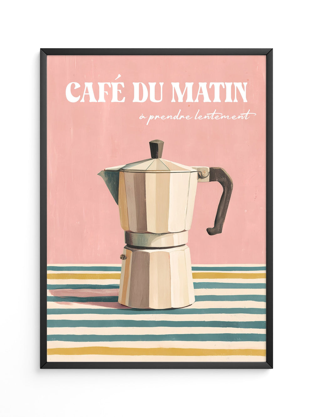 Kaffeekanne Streifen Pastell