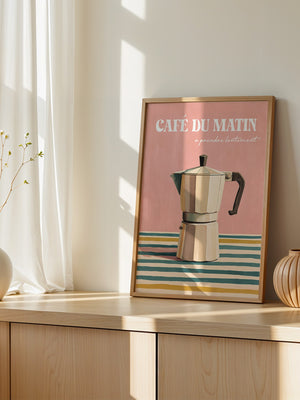Kaffeekanne Streifen Pastell