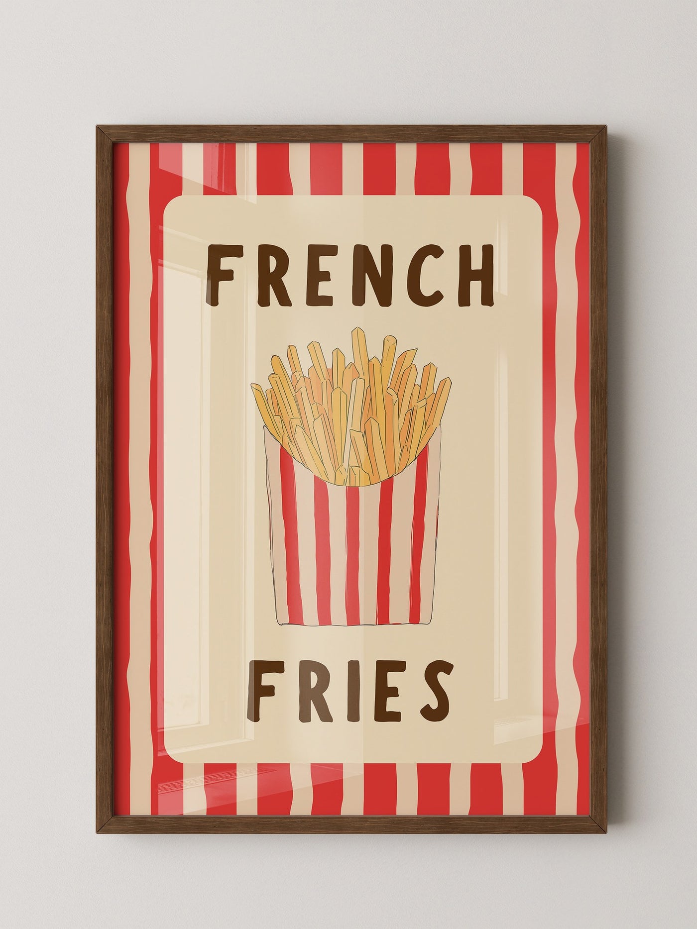 Pommes Streifen Stil