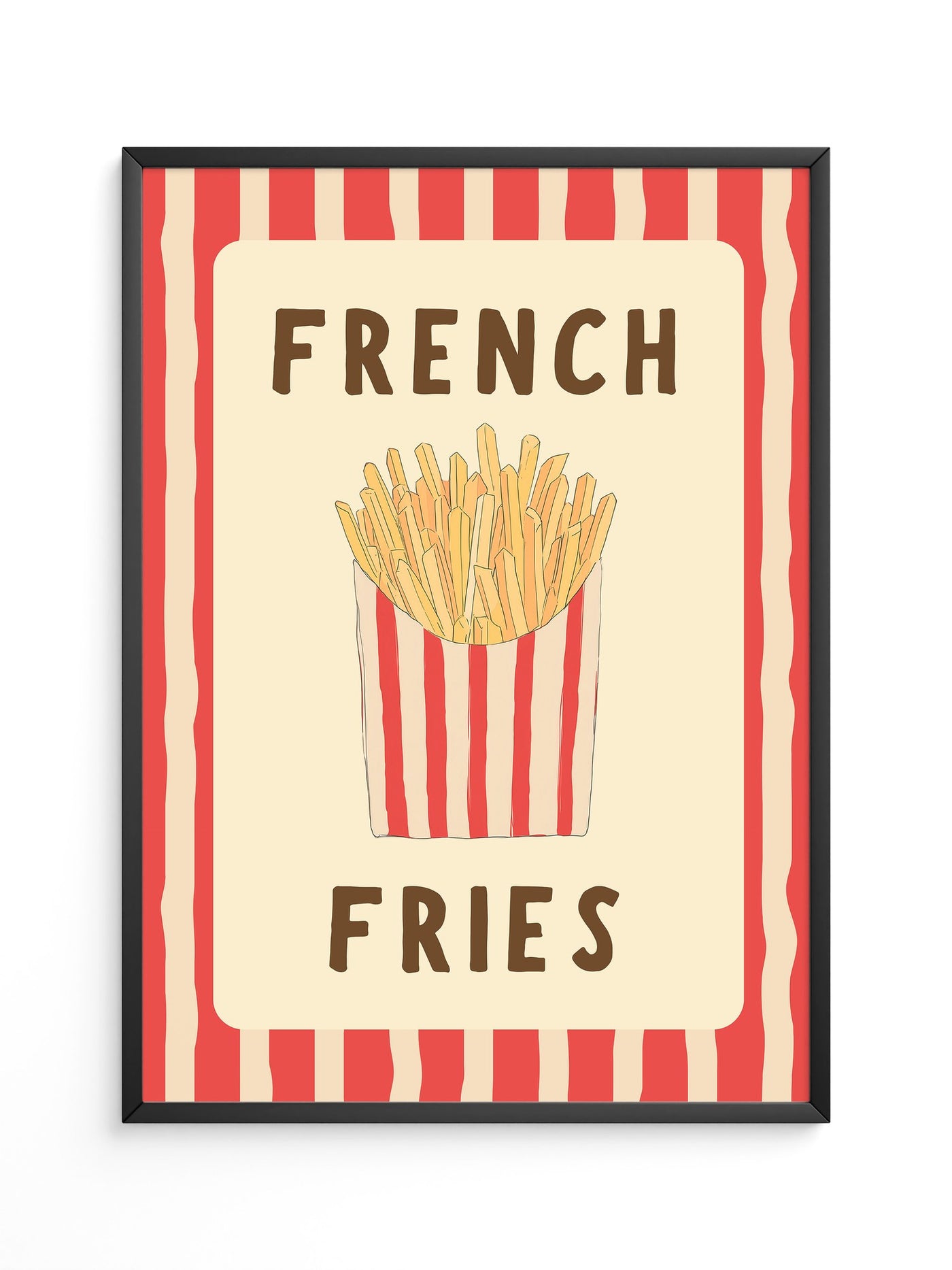 Pommes Streifen Stil