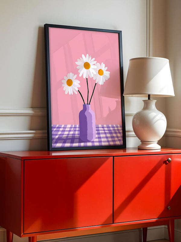Gänseblümchen Vase Pastellfarben