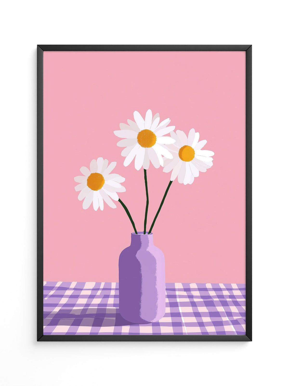 Gänseblümchen Vase Pastellfarben