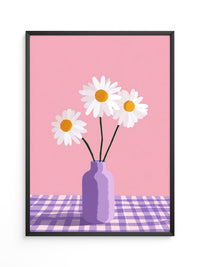 Gänseblümchen Vase Pastellfarben