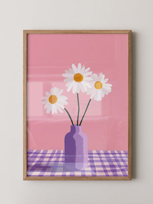 Gänseblümchen Vase Pastellfarben
